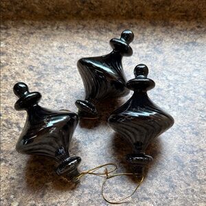 Hobby Lobby Elegant Black Glass Ornaments